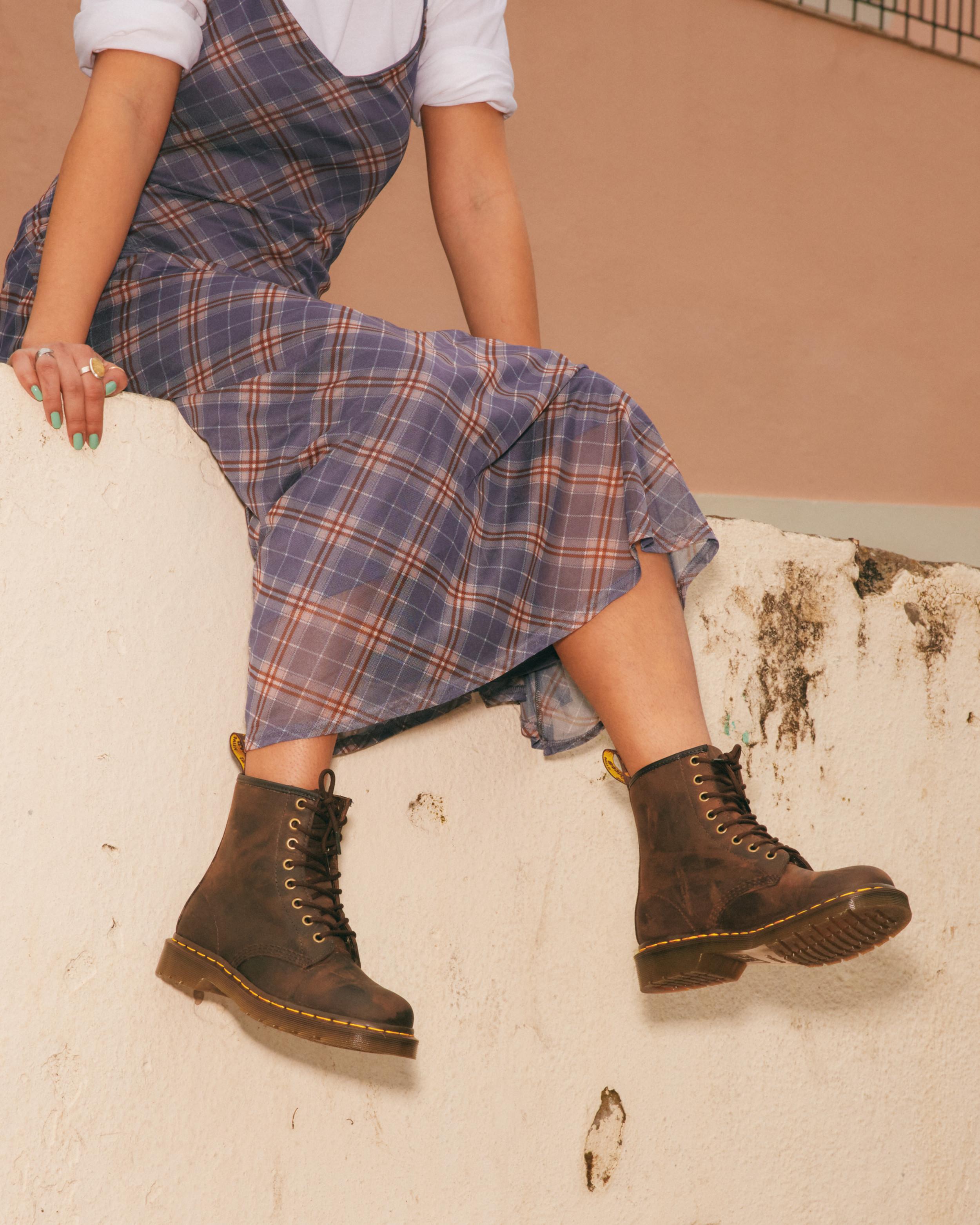 1460 Crazy Horse Leather Lace-up Ankle Boots
