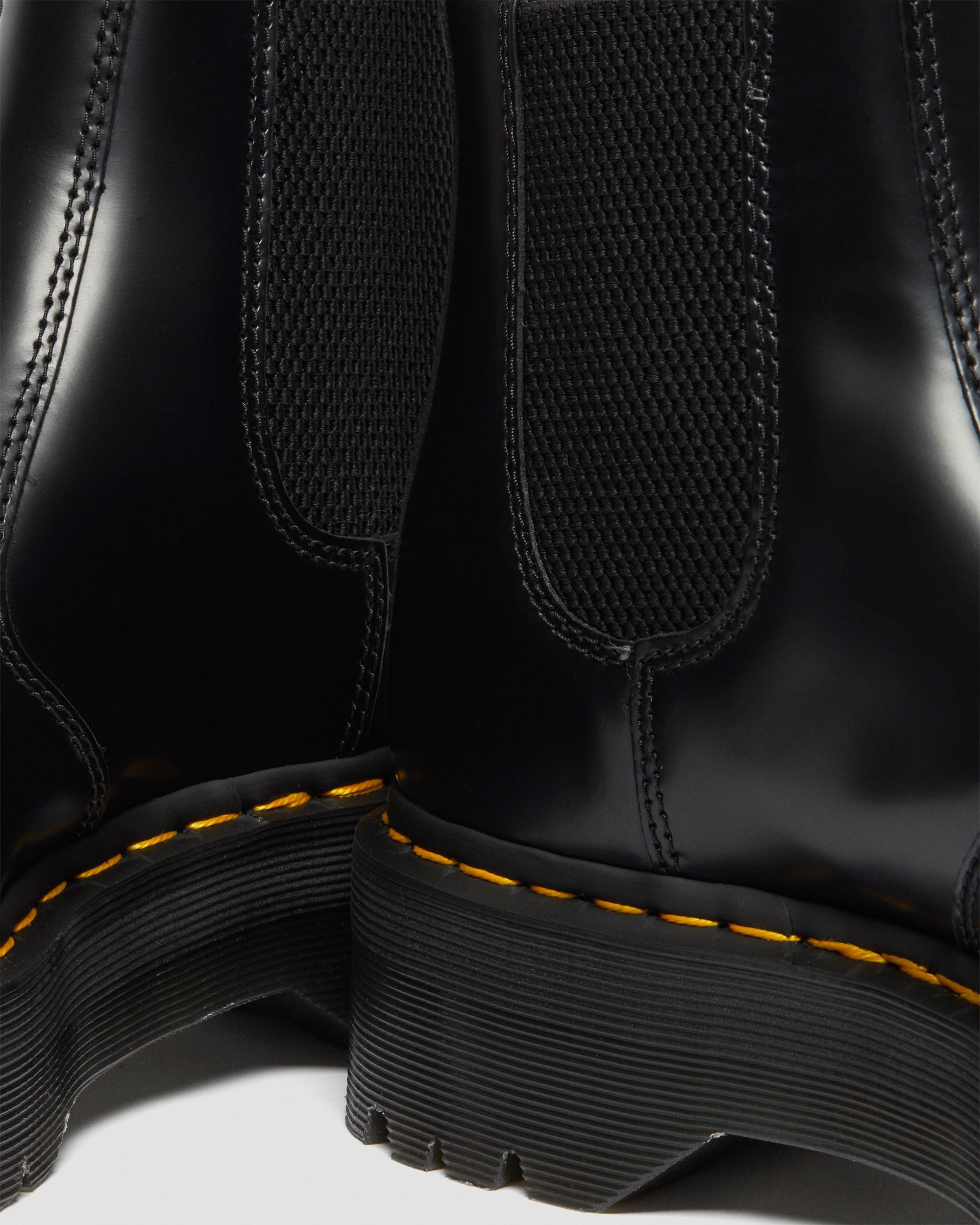2976 Quad Polished Smooth Leather Chelsea Platform Boots