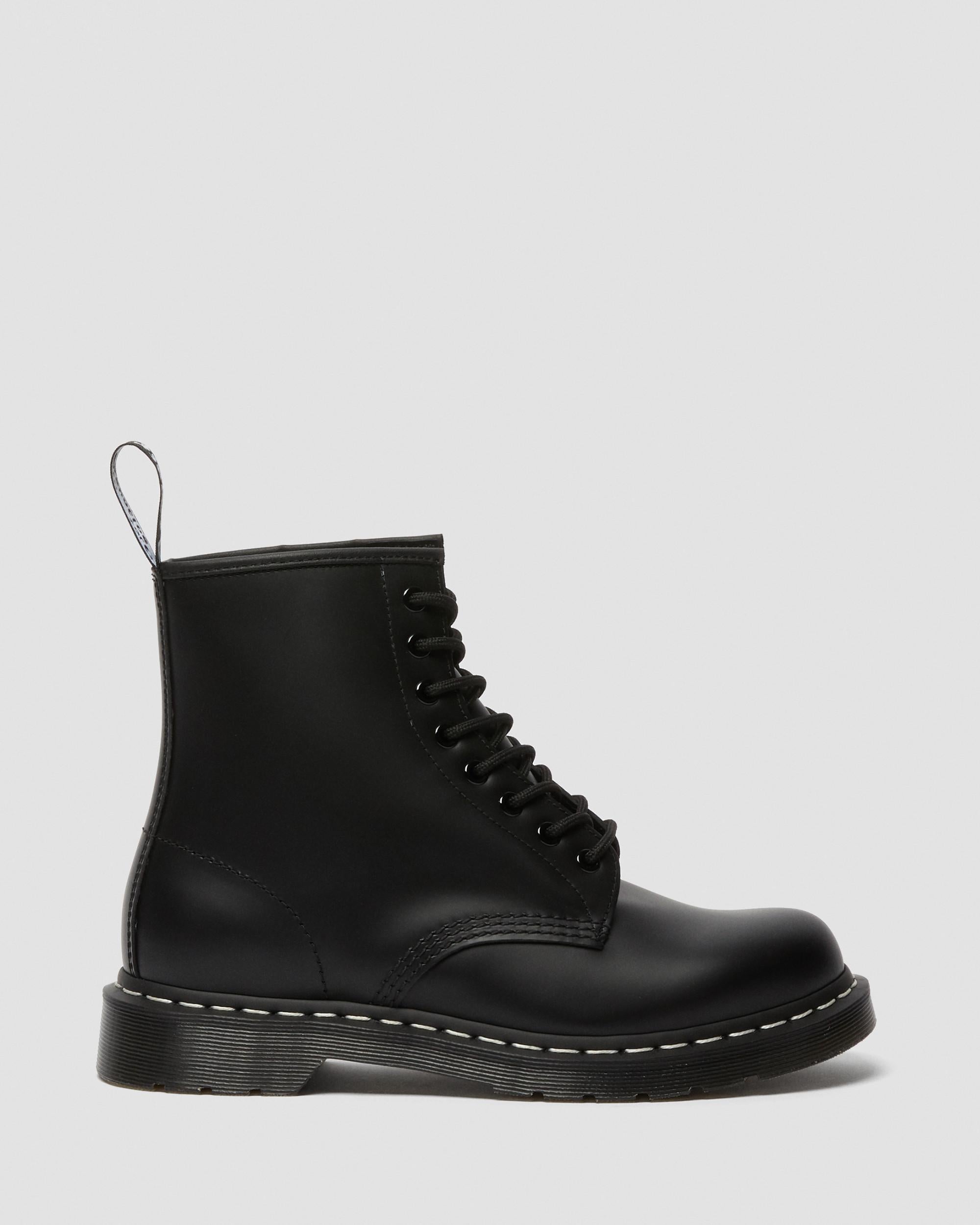 1460 White Stitch Polished Smooth Leather Boots
