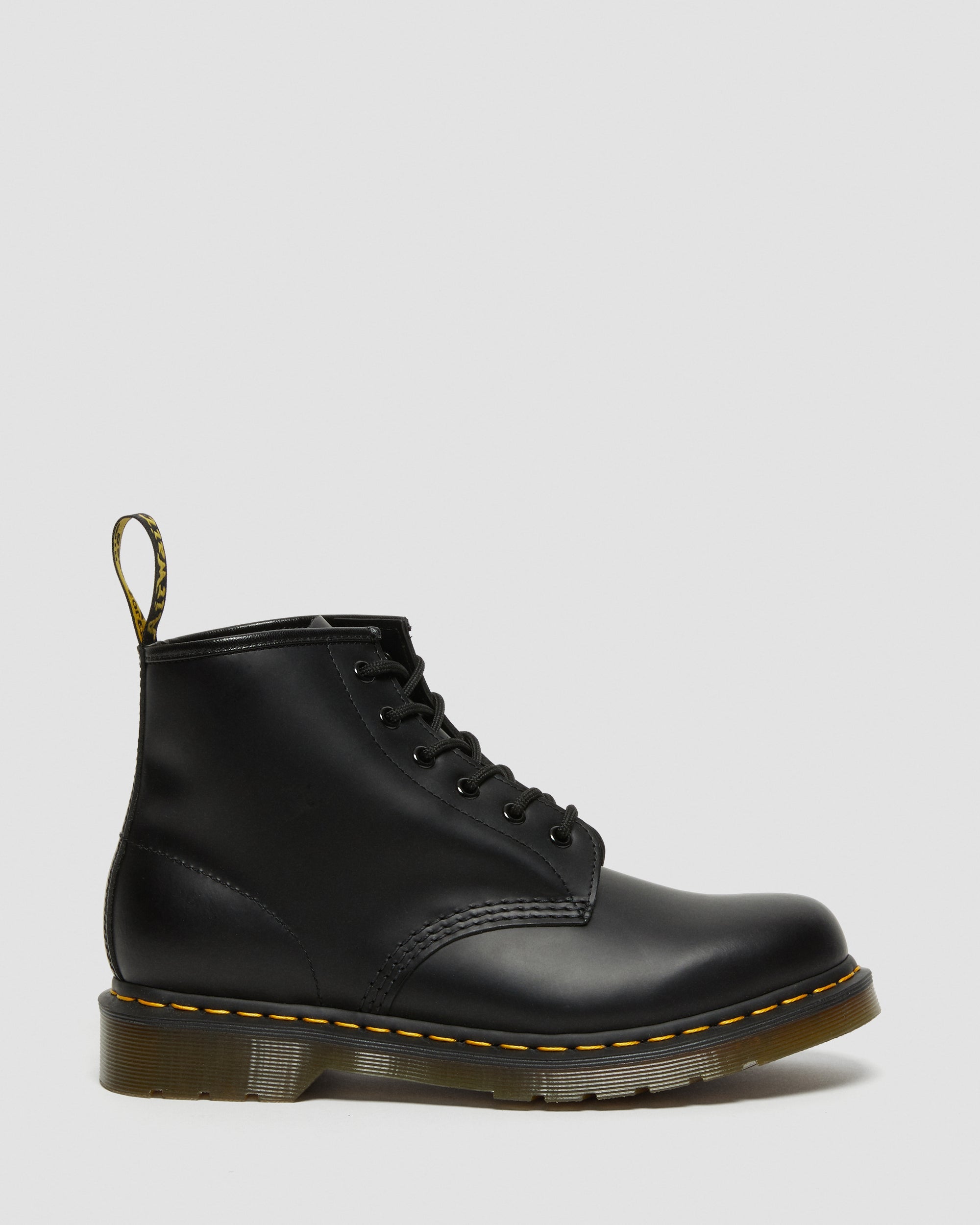 101 Yellow Stitch Smooth Leather Lace-up Ankle Boots