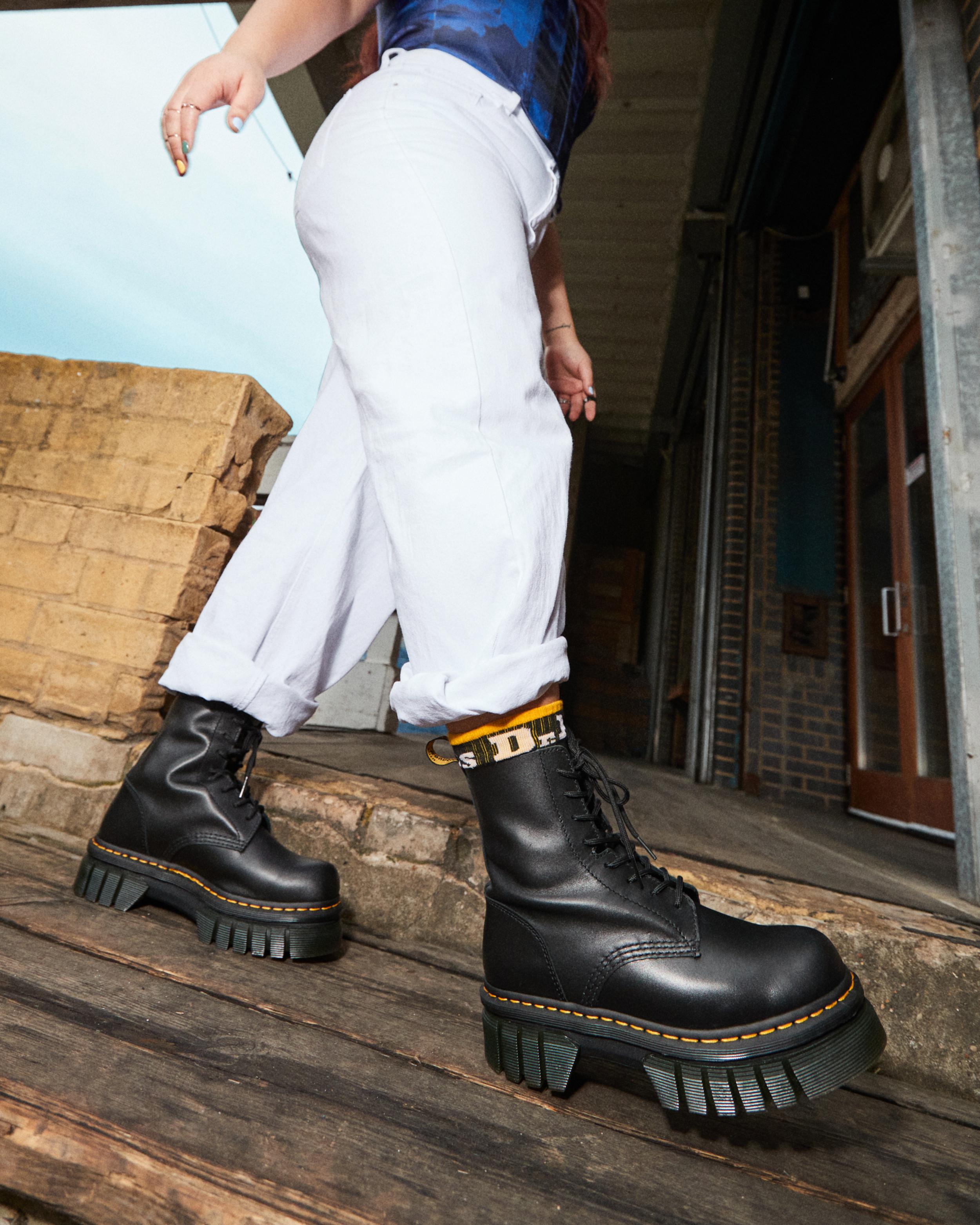 Audrick 8-Eye Nappa Lux Soft Leather Platform Boots