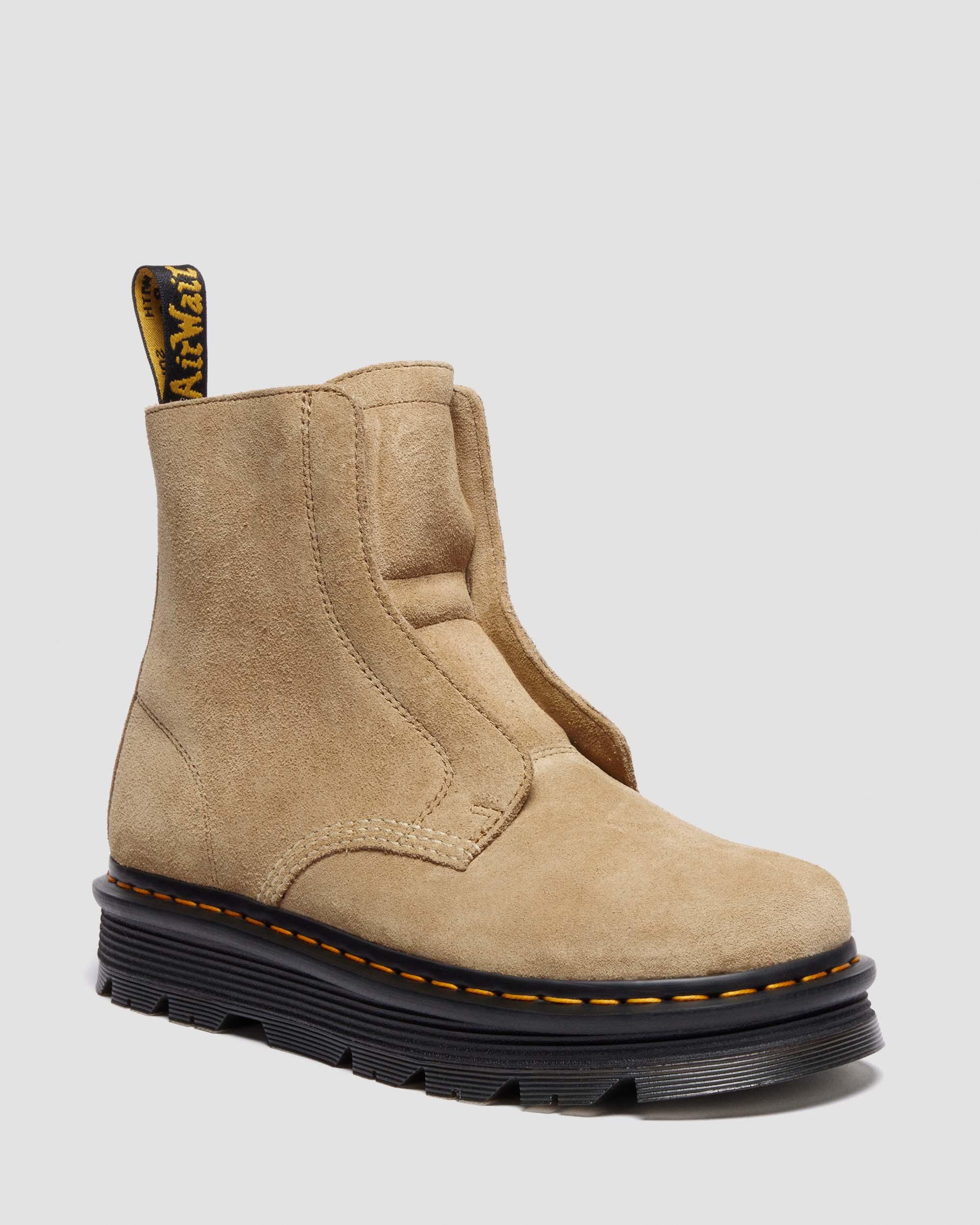 Zebzag Laceless Slip-on Suede Boots