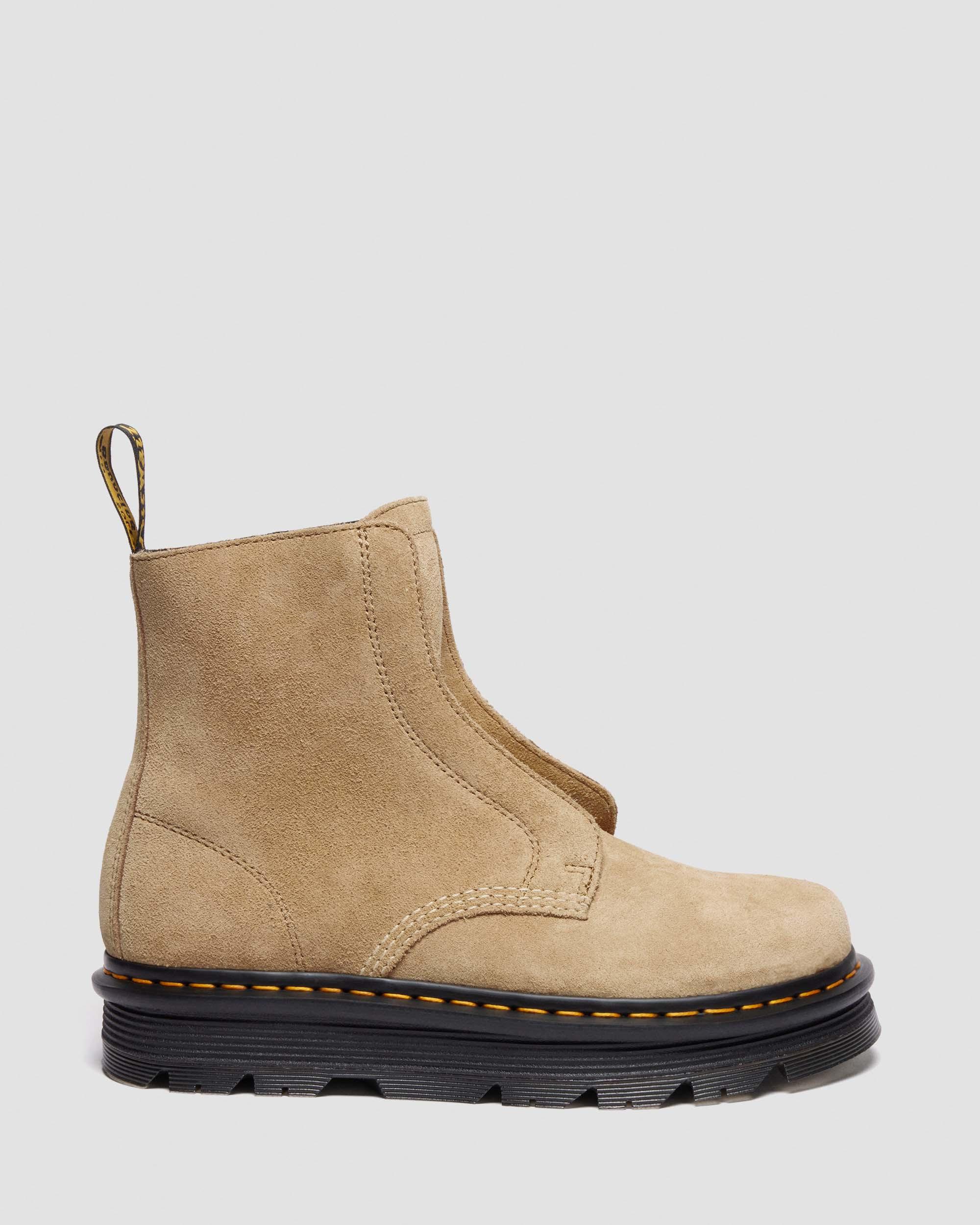 Zebzag Laceless Slip-on Suede Boots