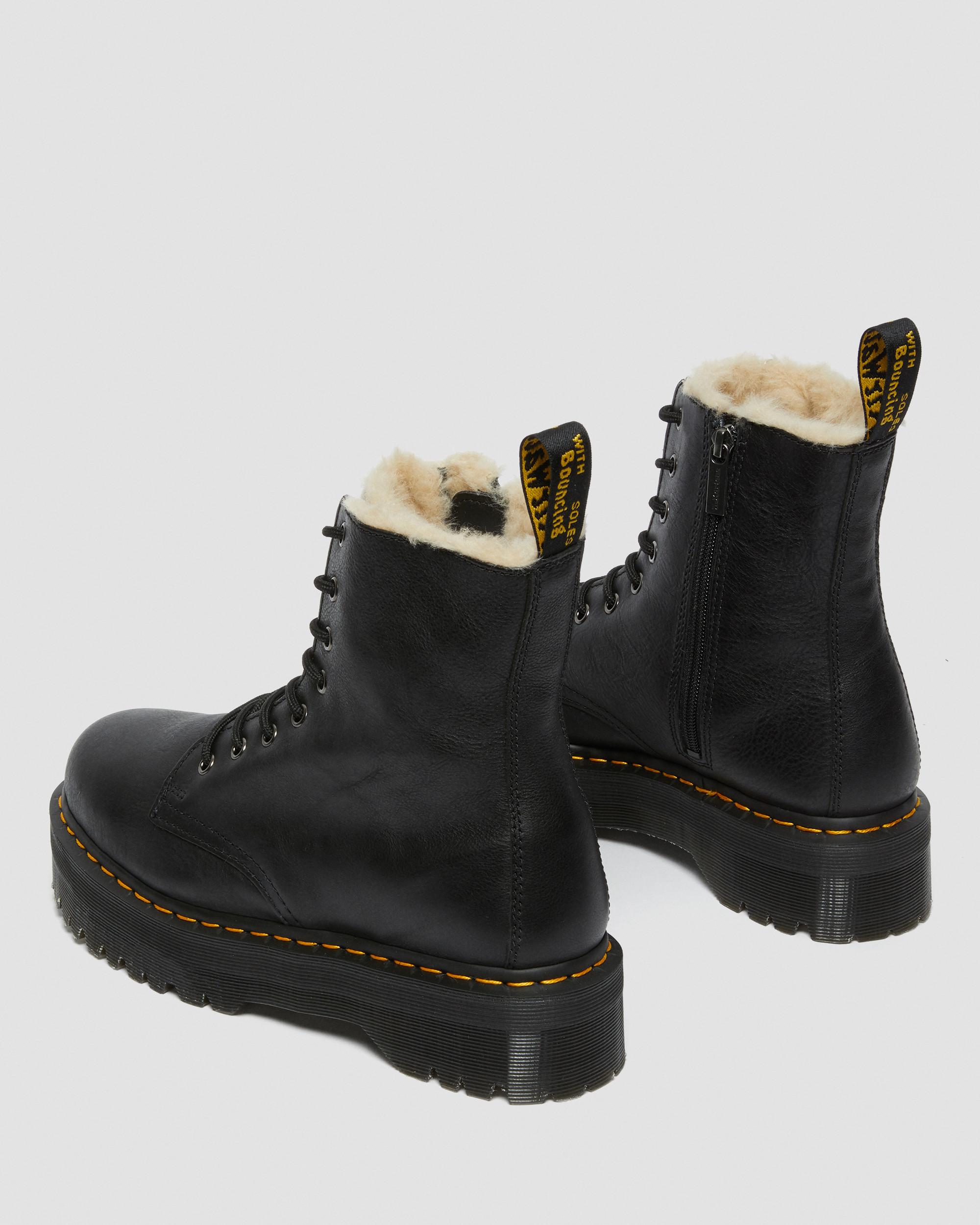 Jadon Fur-Lined Pisa Platform Soft Leather Boots