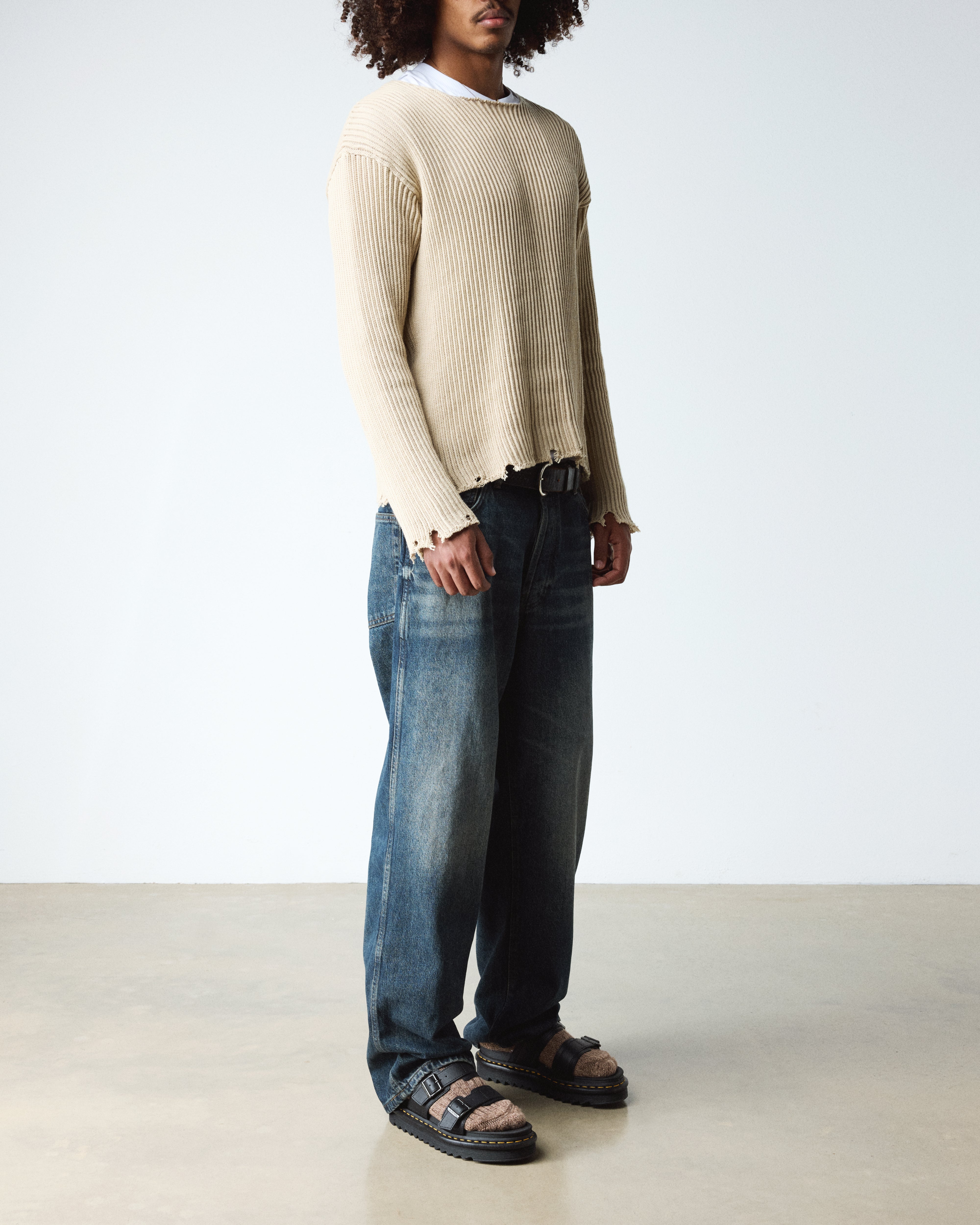 Myles Black Athena Leather Sandals