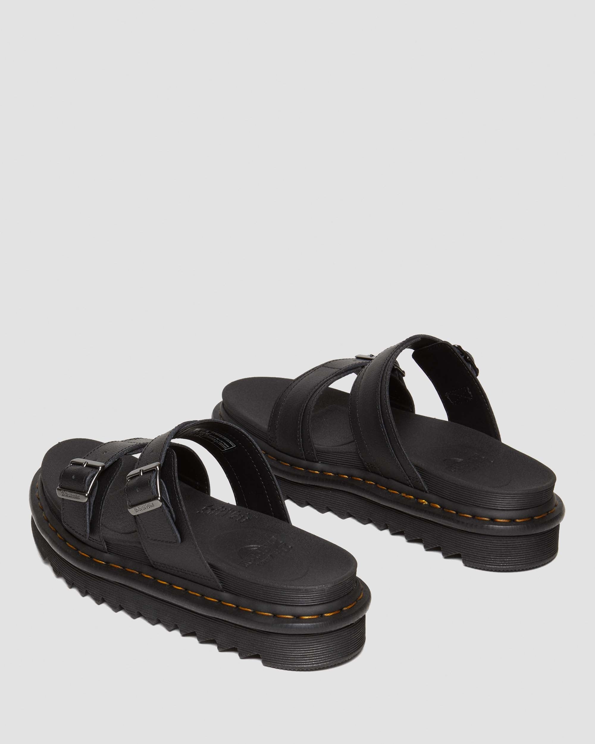 Myles Black Athena Leather Sandals