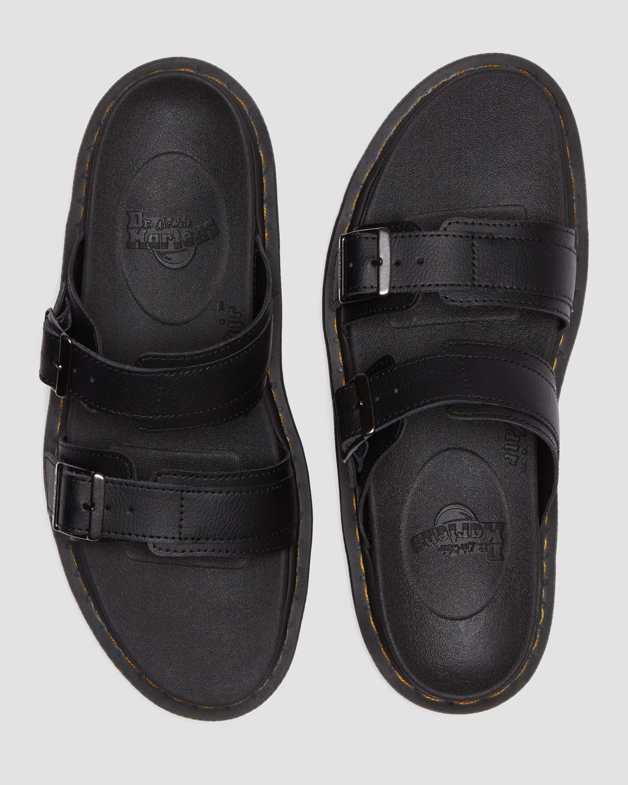 Myles Black Athena Leather Sandals