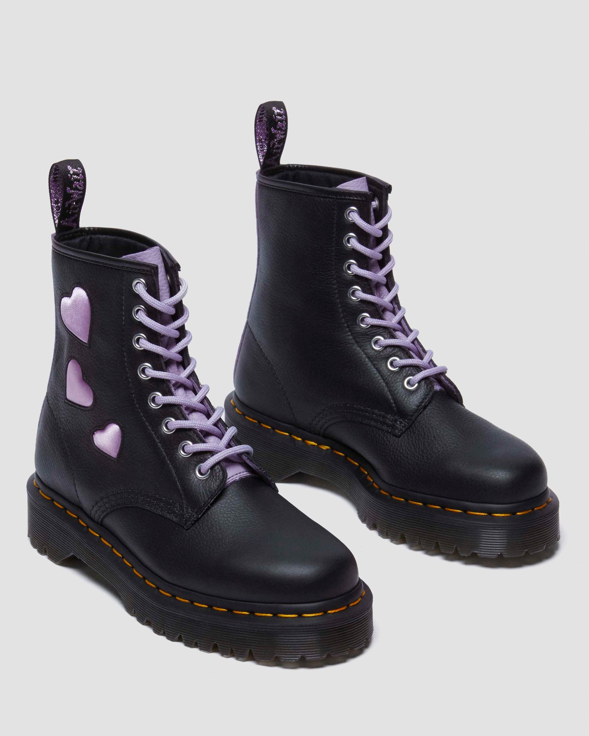 1460 Zip Heart Virgina Satin Lux Lace Up Boots