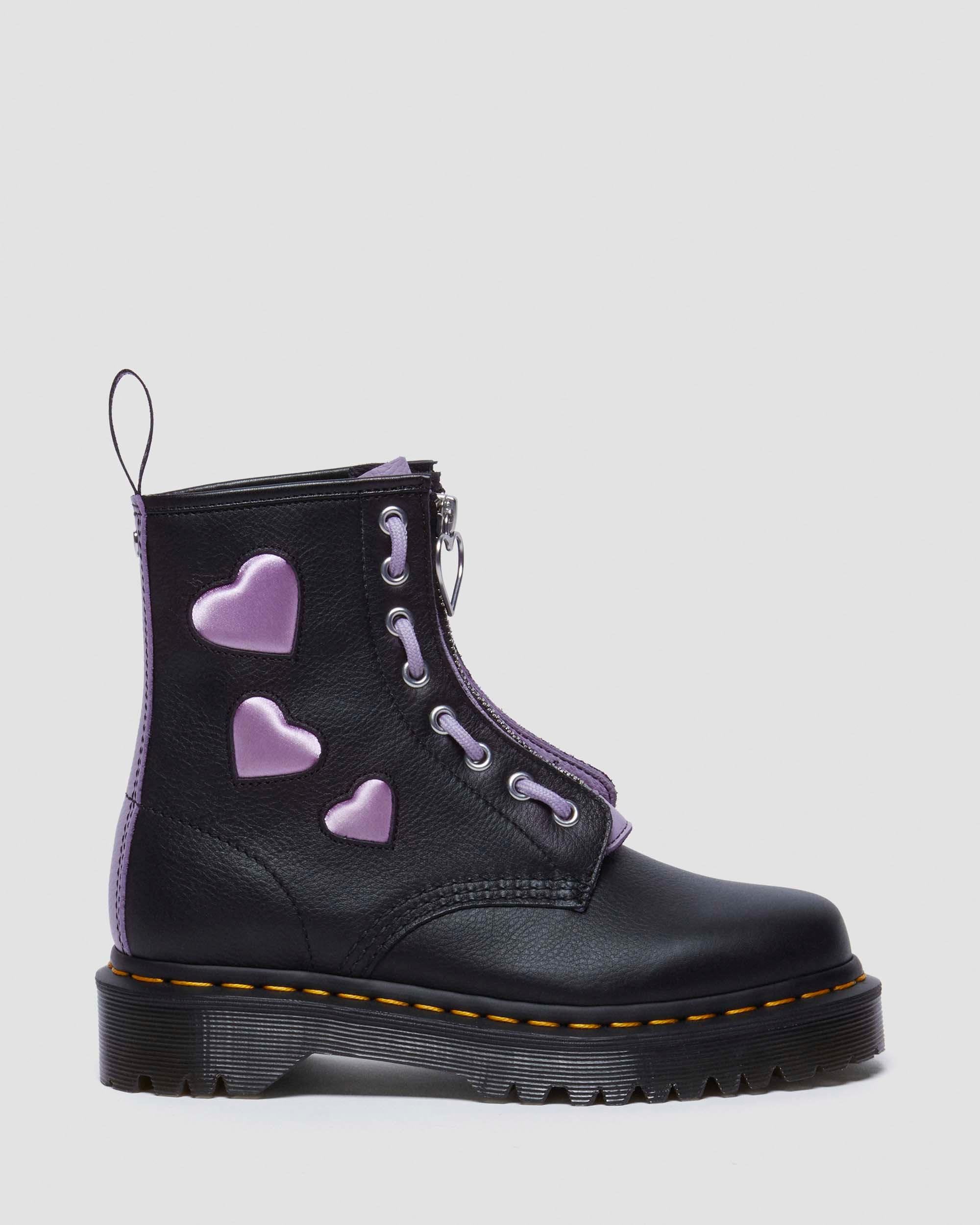 1460 Zip Heart Virgina Satin Lux Lace Up Boots