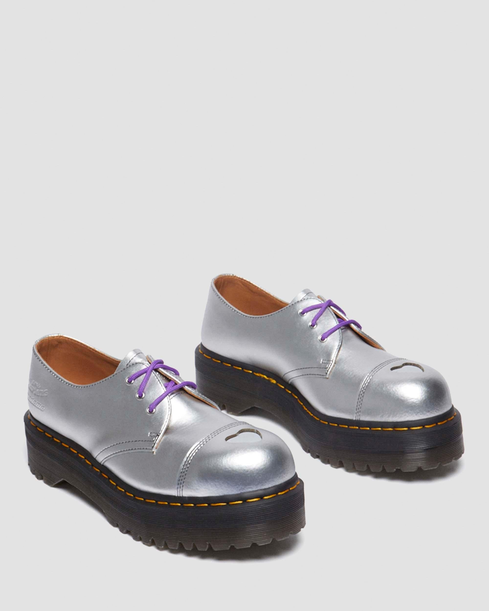 1461 Quad Mademe Silver Alumix Leather Shoes