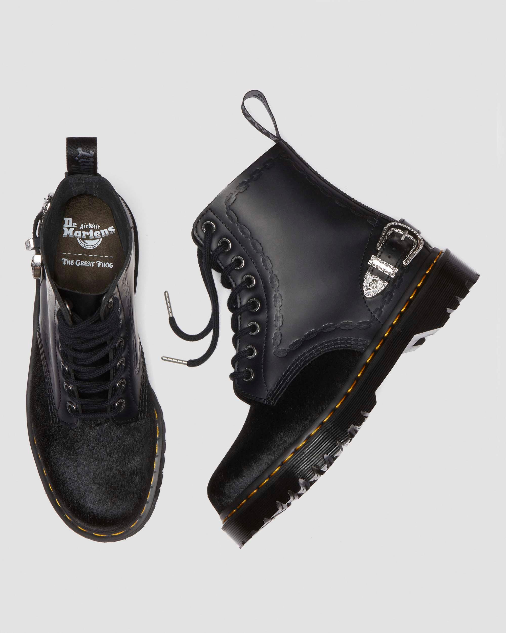 The Great Frog 1460 Bex Smooth Hair On Leather Lace-Up Ankle Boots