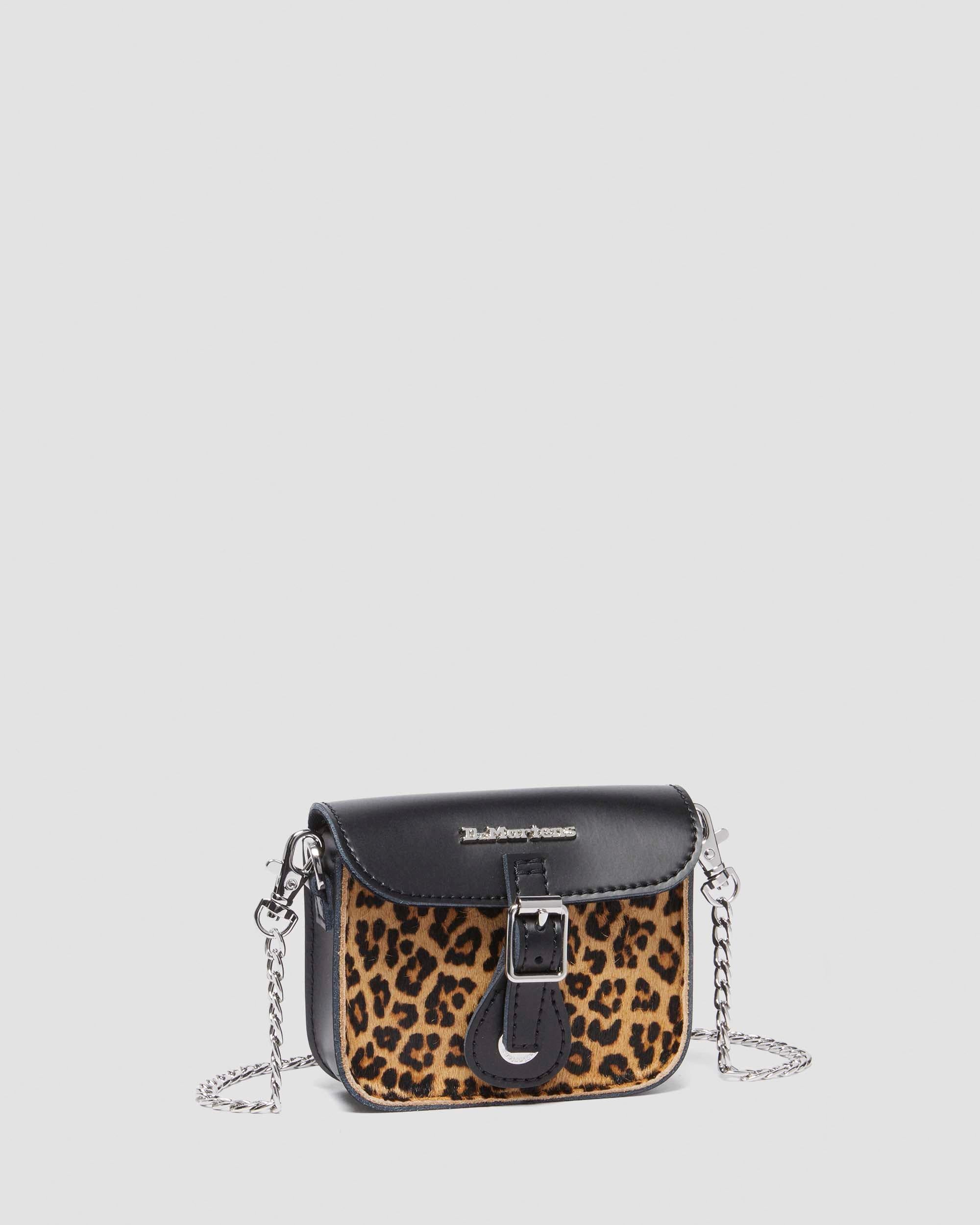 5" Leopard Print Hair-On Kiev Leather Mini Satchel