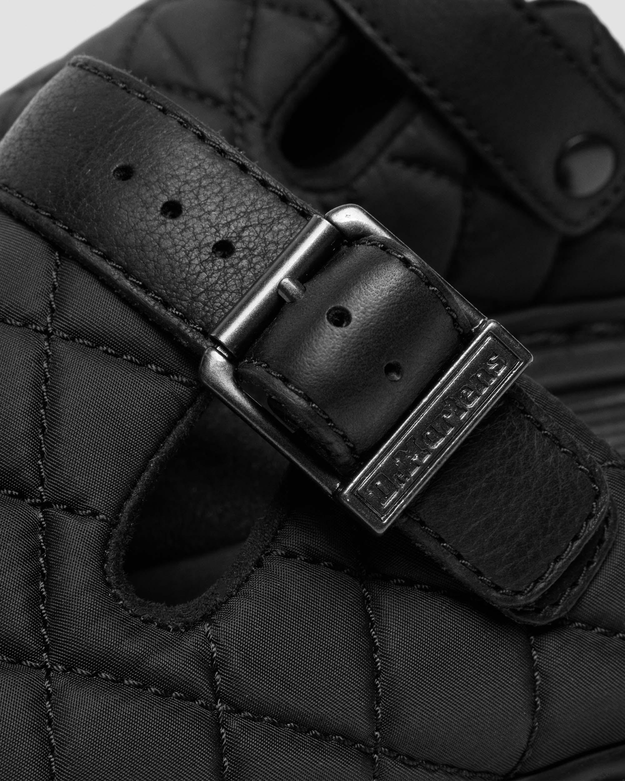 Zebzag Quilted Canvas Platform Mules