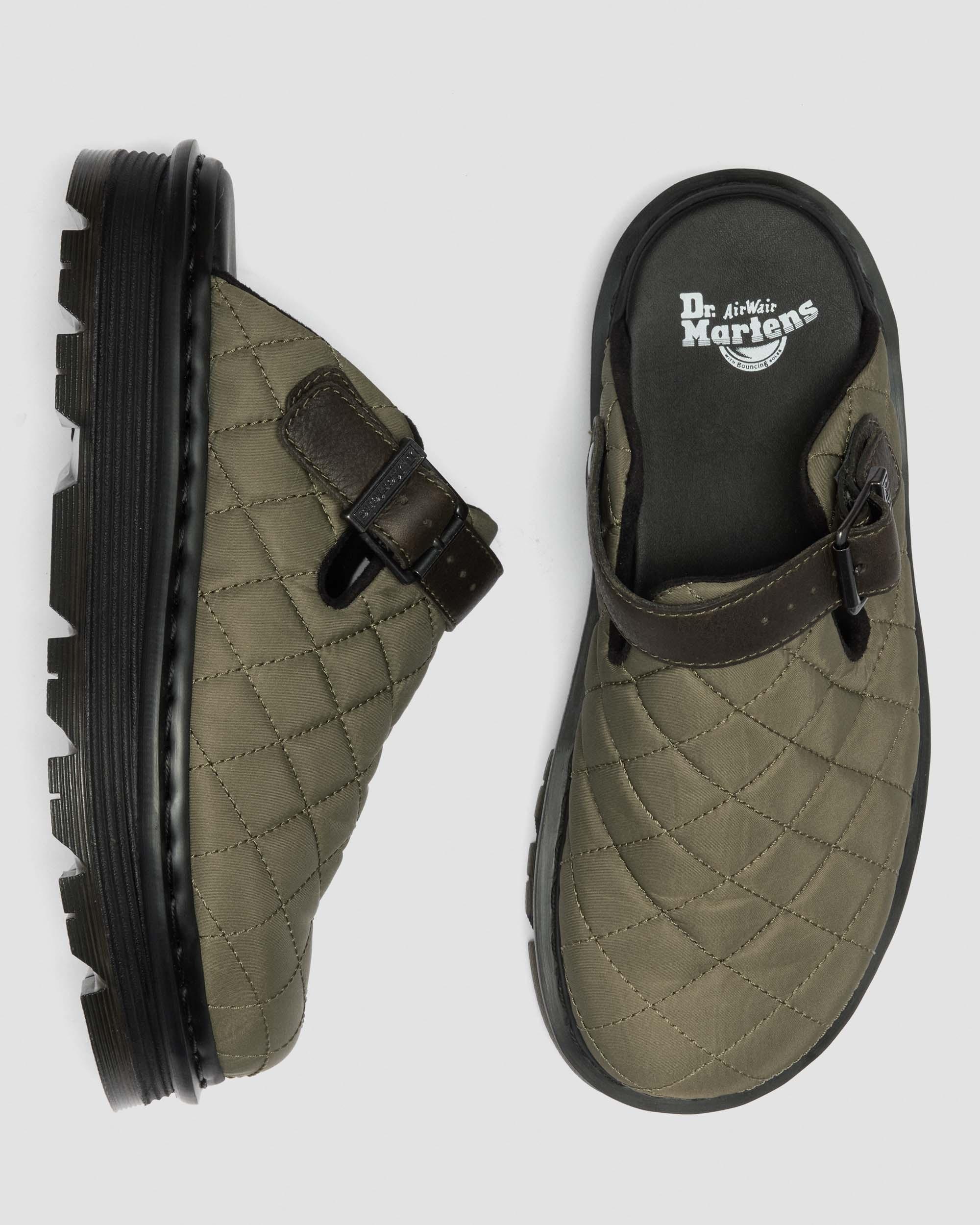 Zebzag Quilted Canvas Platform Mules