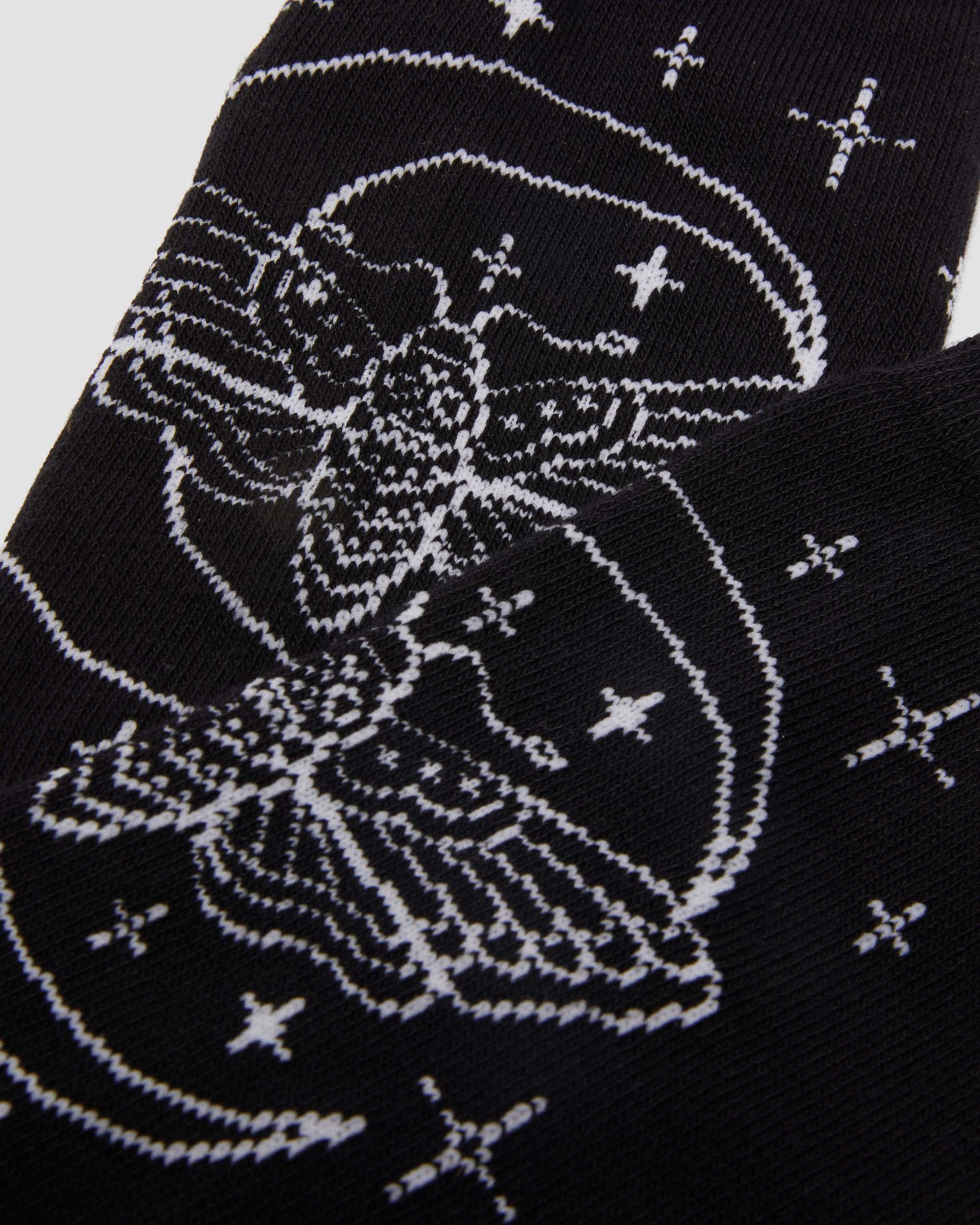 Celestial Moth Embroidered Socks