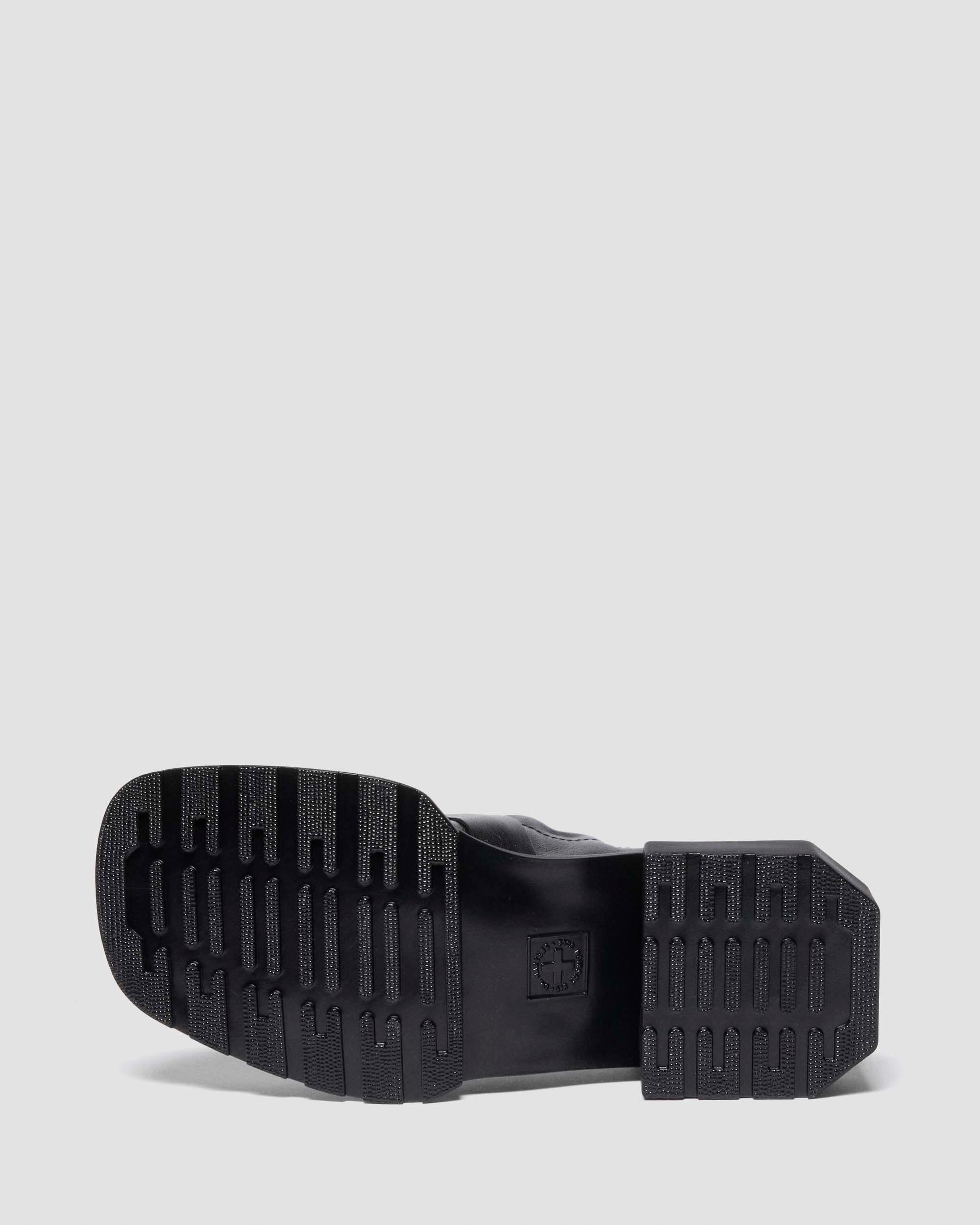 Maybole Square Toe Ruched Leather Loafers