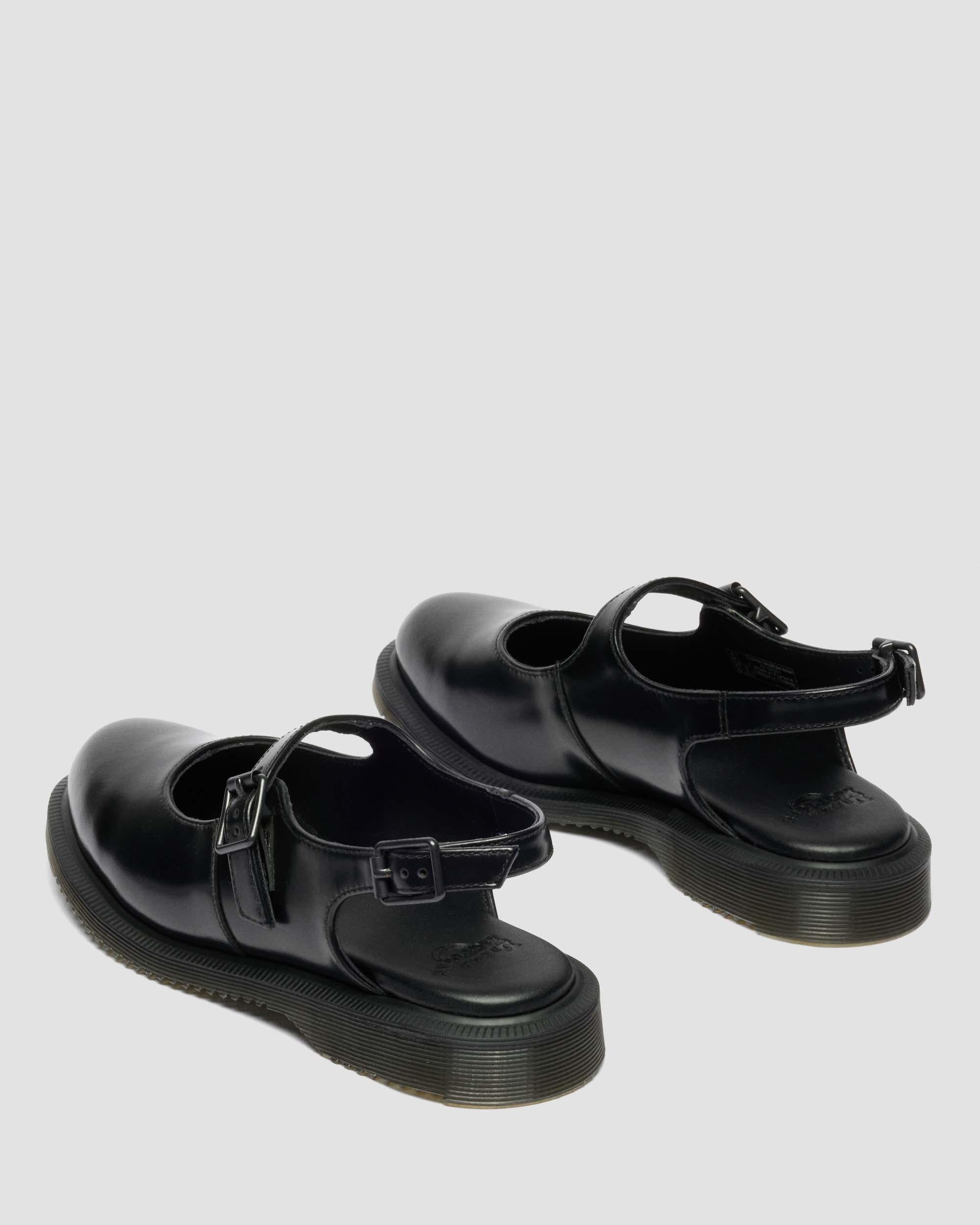 Madaline Mary Jane Smooth Leather Sling Back Shoes