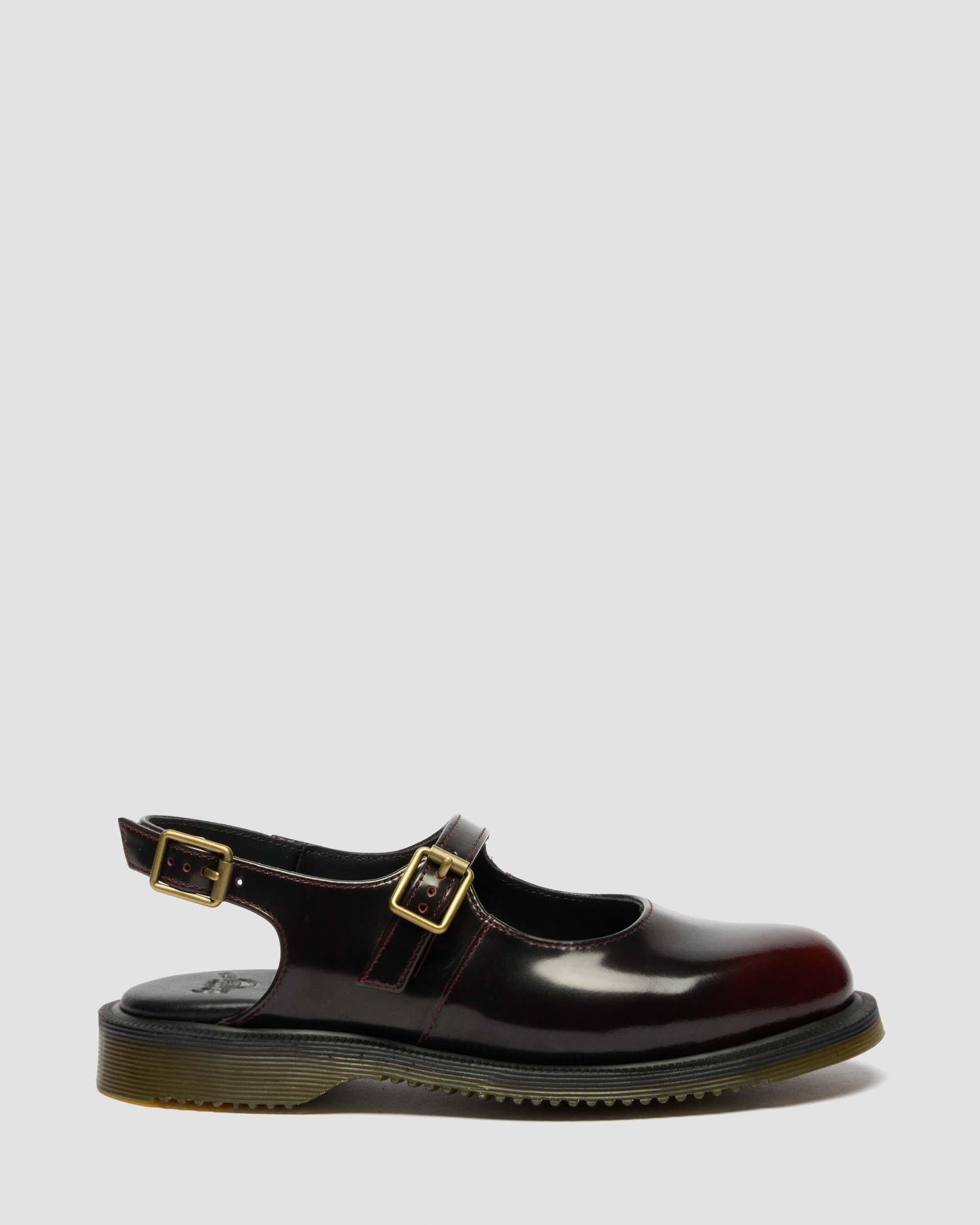 Madaline Mary Jane Rub Off Leather Sling Back Shoes