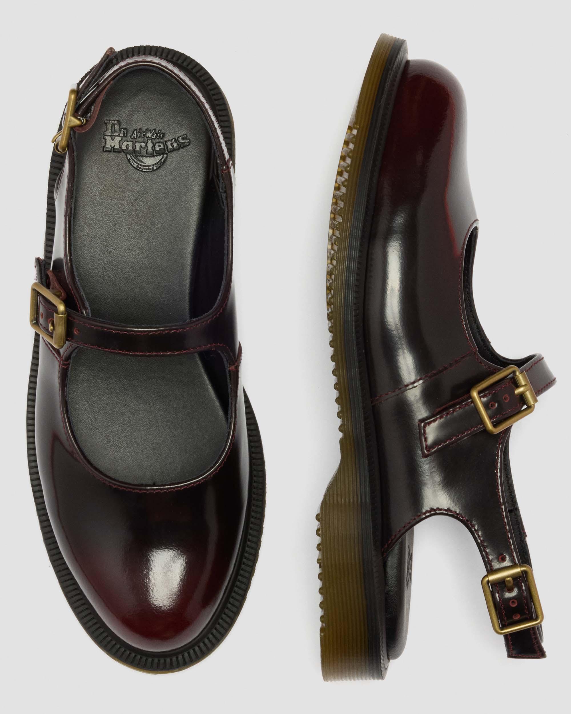Madaline Mary Jane Rub Off Leather Sling Back Shoes