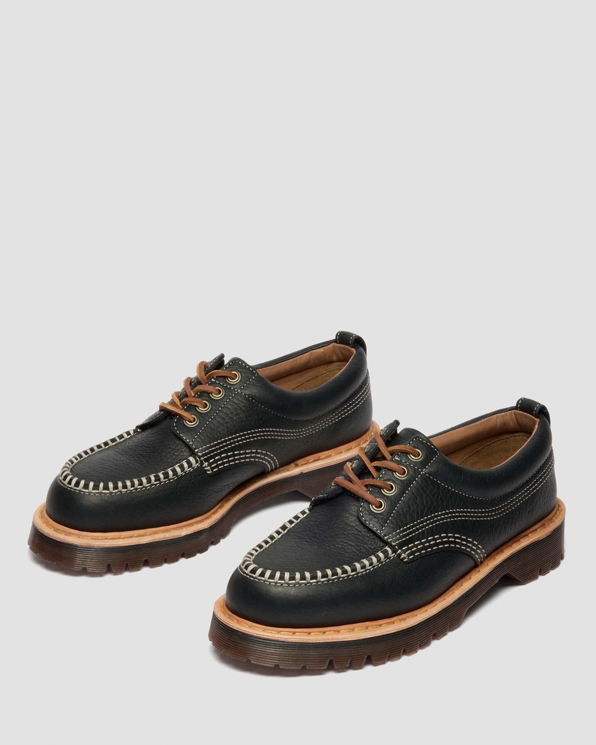 Lowell Wild Grain Leather Moc Toe Shoes