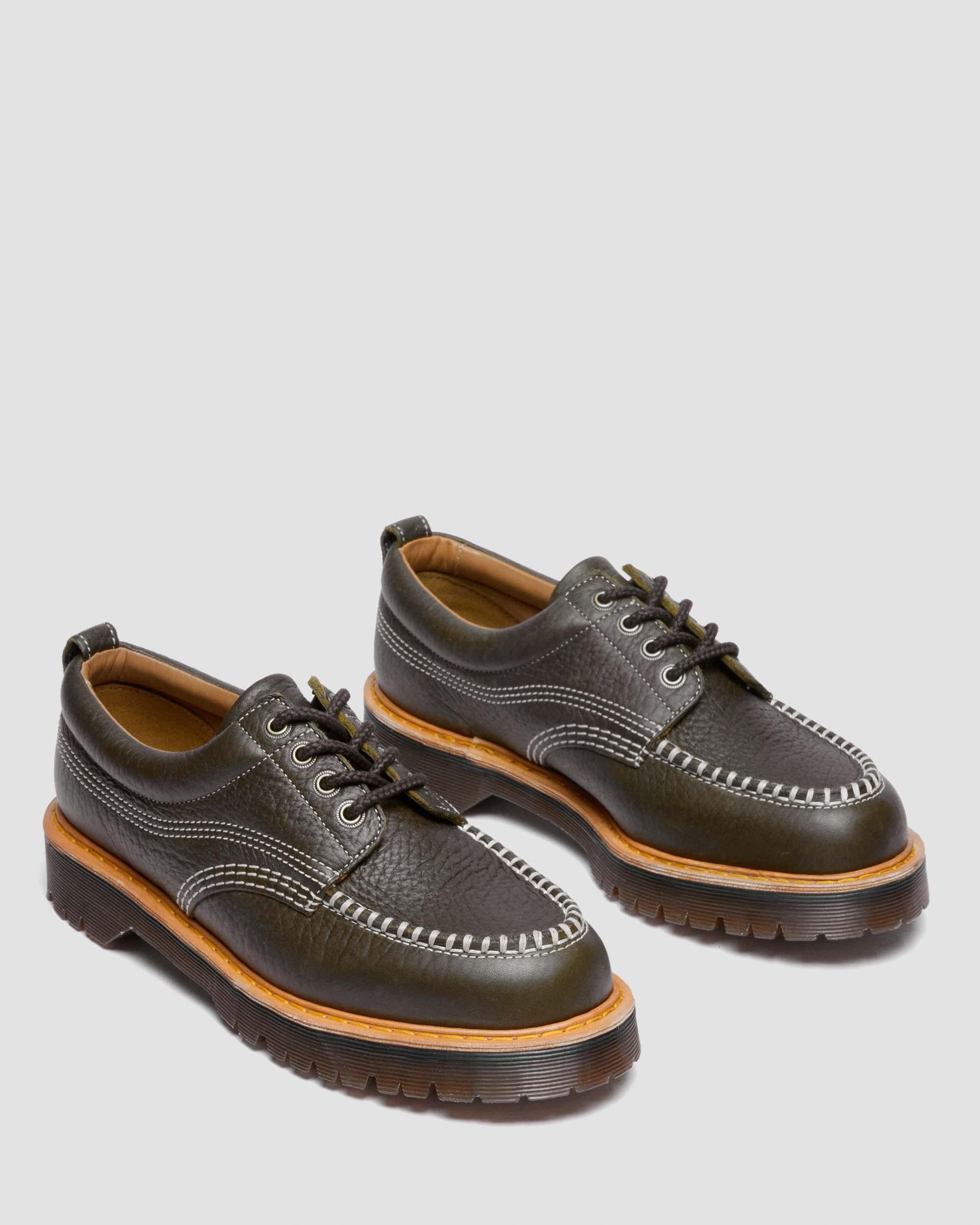 Lowell Wild Grain Leather Moc Toe Shoes