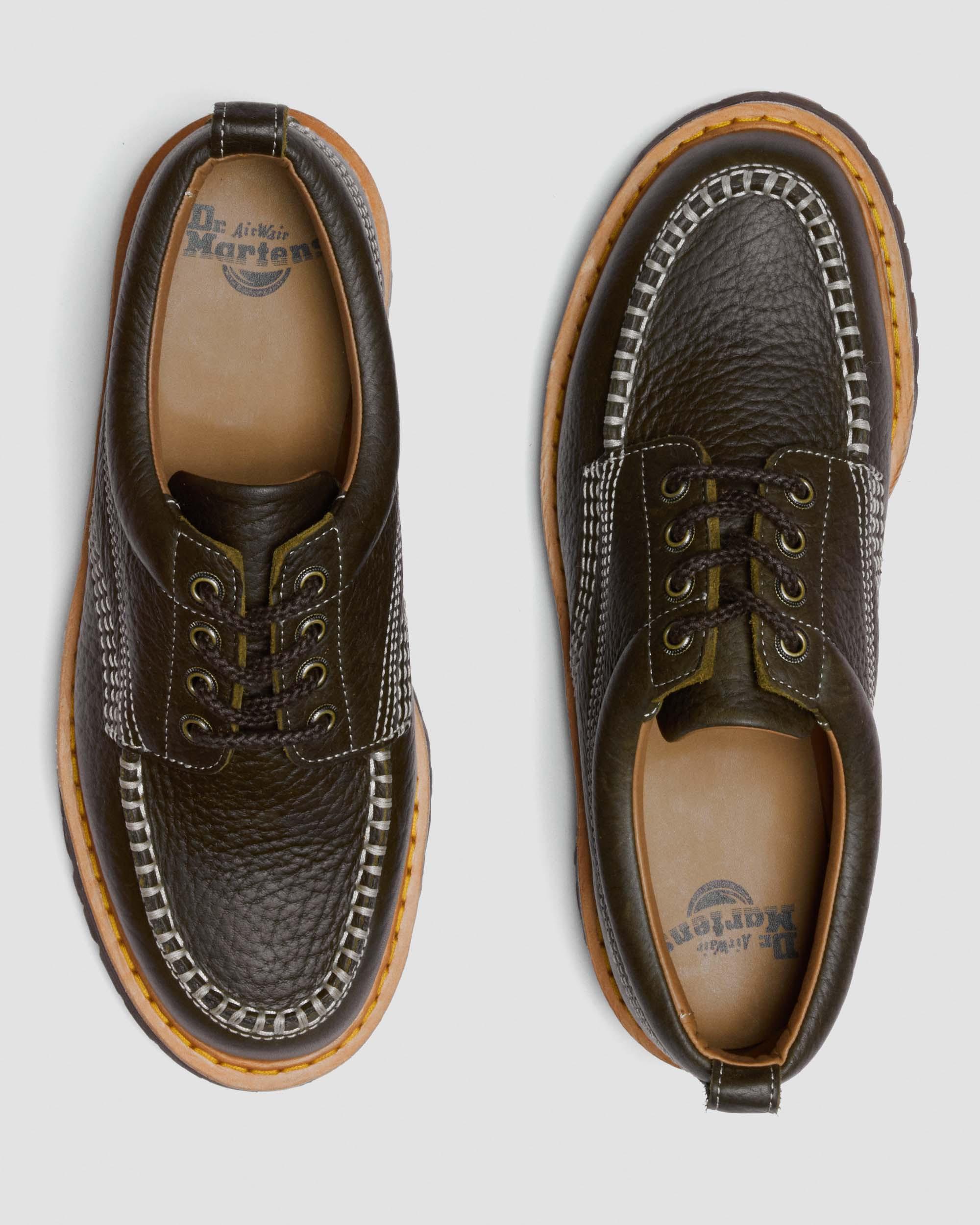 Lowell Wild Grain Leather Moc Toe Shoes