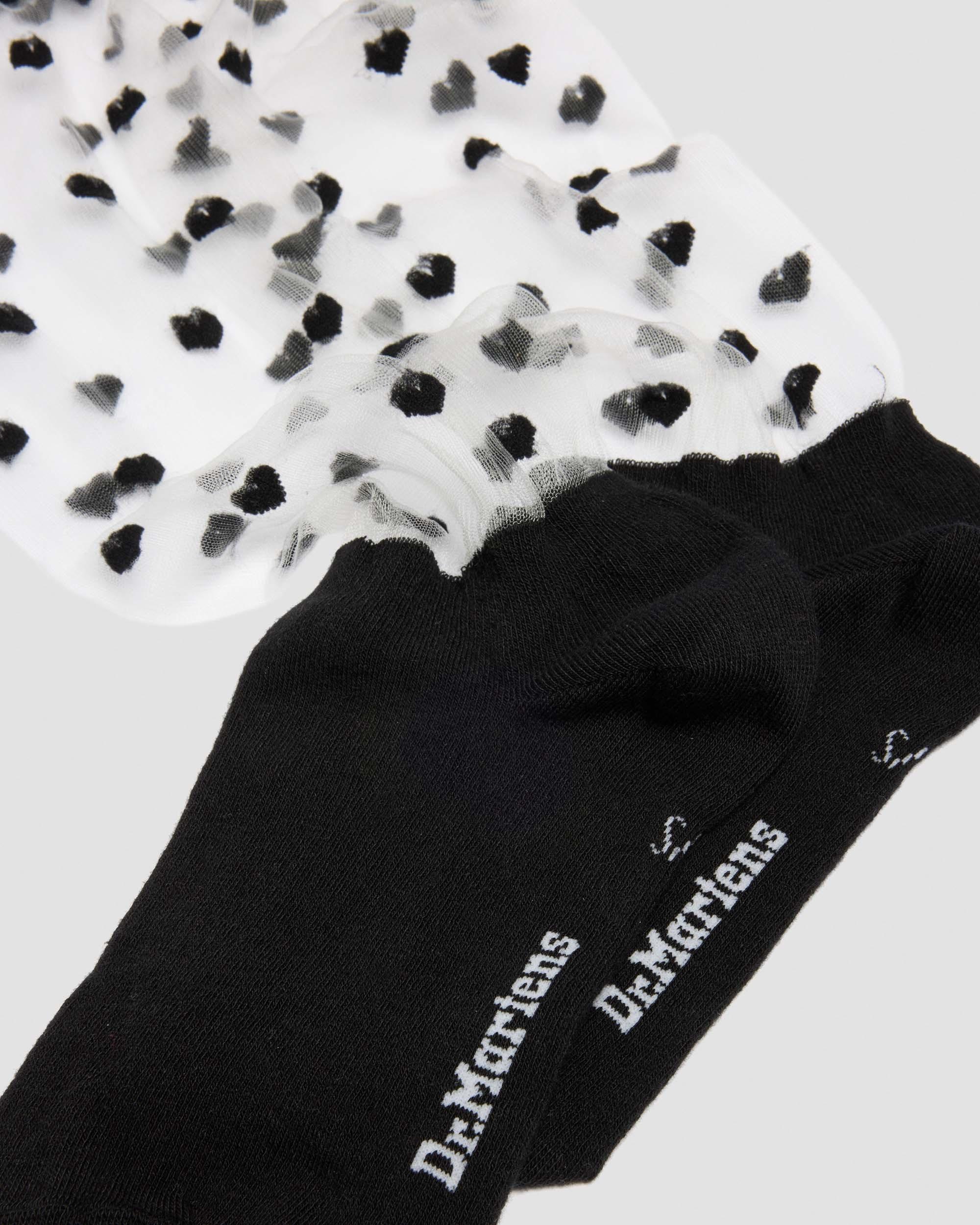 Short Heart Mesh Organic Cotton Blend Socks