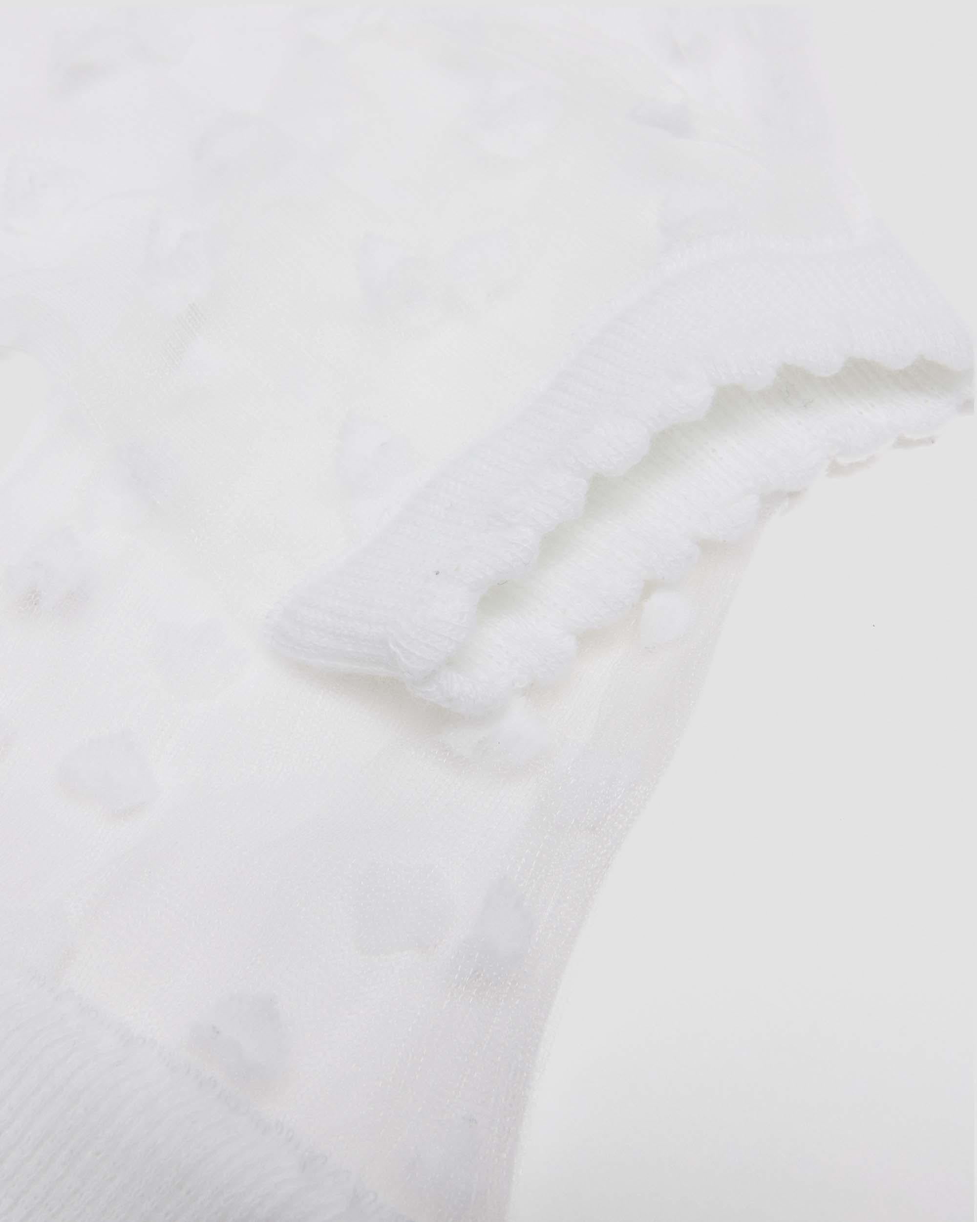 Short Heart Mesh Organic Cotton Blend Socks