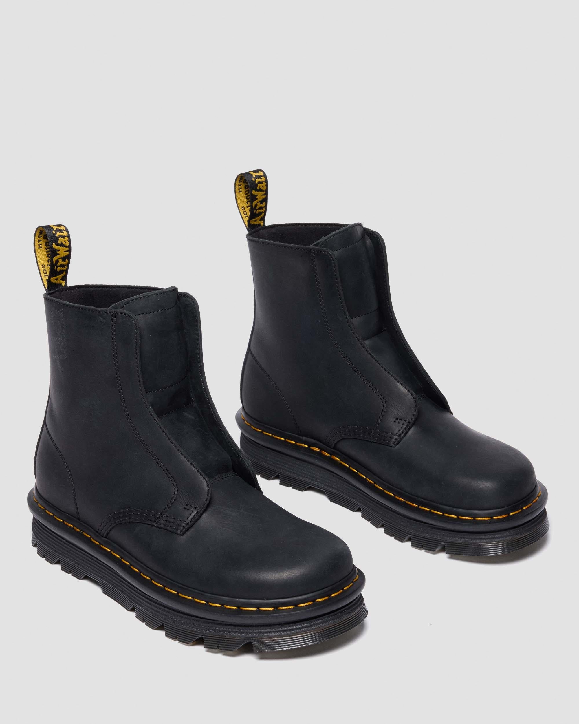 Zebzag Laceless Slip-on Wyoming Leather Boots