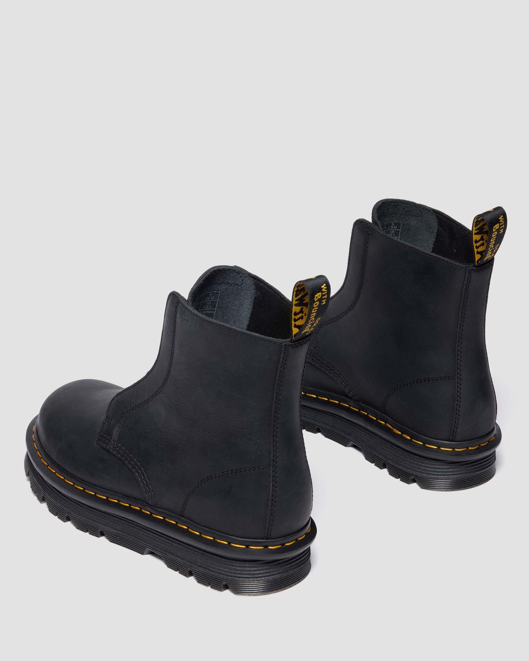 Zebzag Laceless Slip-on Wyoming Leather Boots