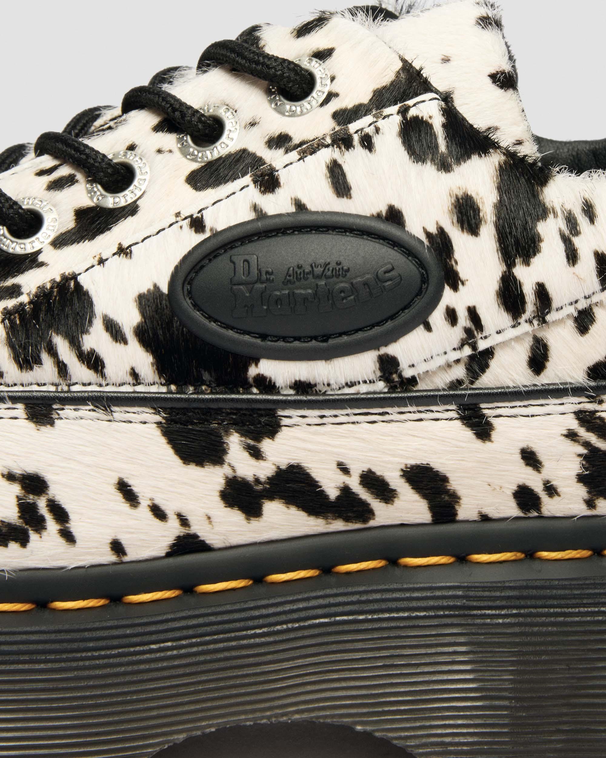 Buzz 5-Eye Dalmatian Hair-On Leather Shoes