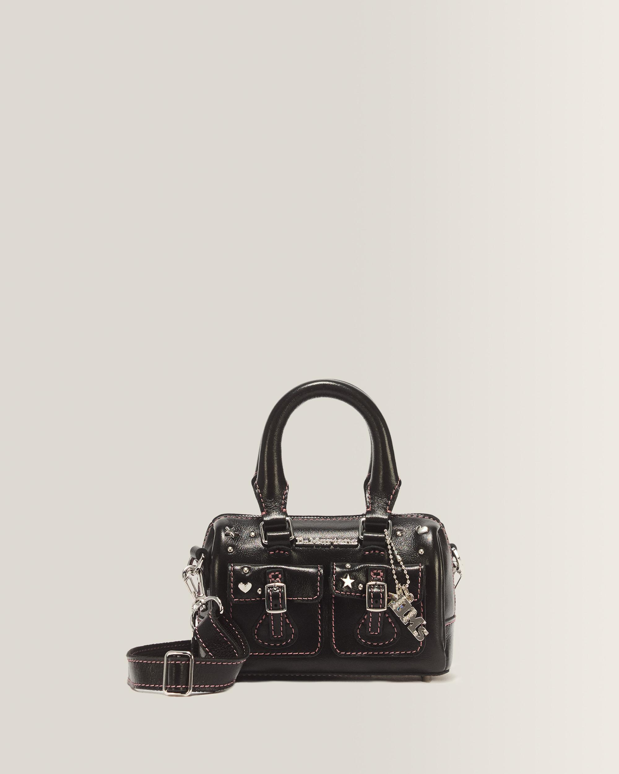 Mini Top Handle Milled Gloss Leather Bag