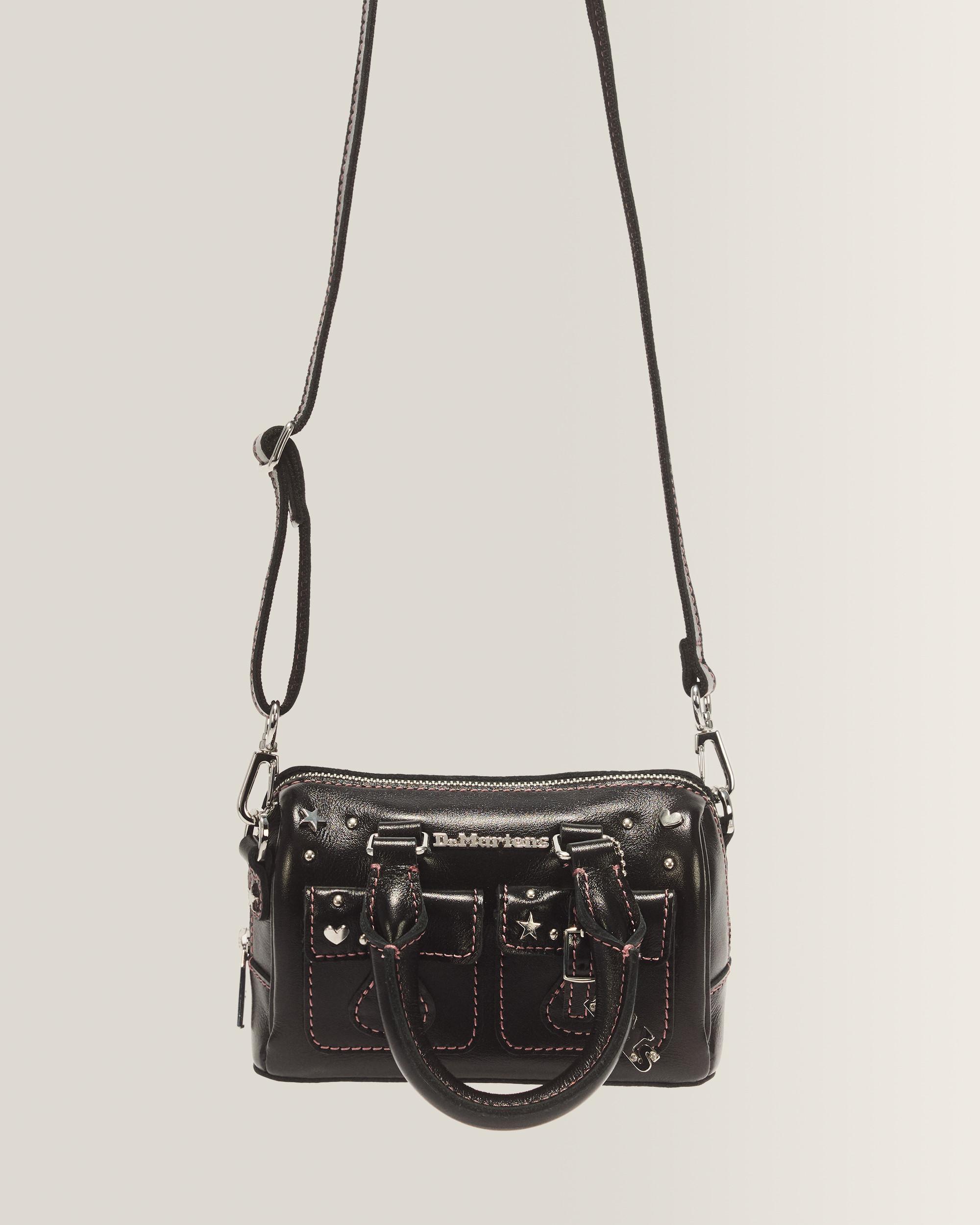 Mini Top Handle Milled Gloss Leather Bag