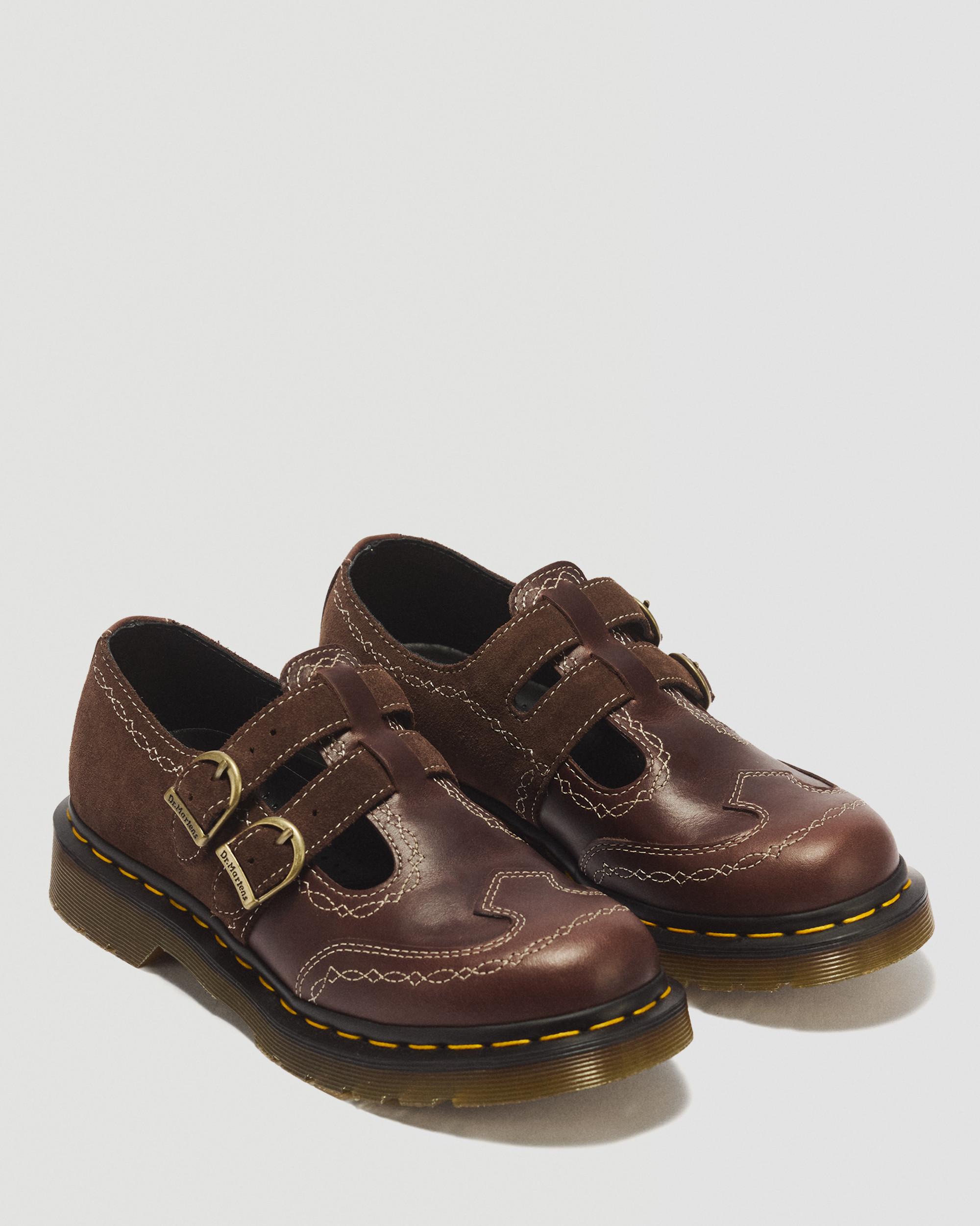 8065 Desert Rodeo Leather & Suede Mary Jane Shoes