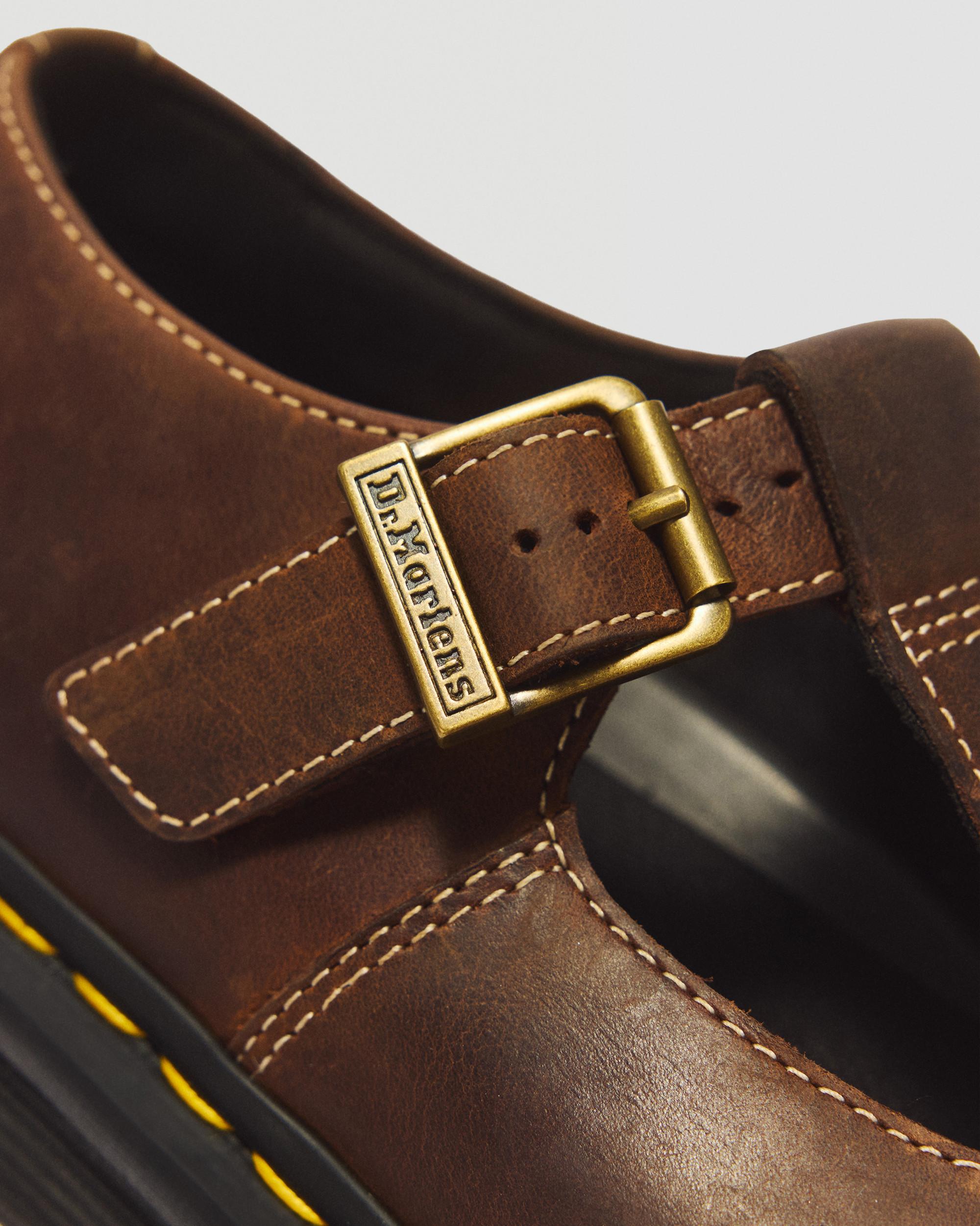 Zebzag Crazy Horse Leather Mary Jane Shoes
