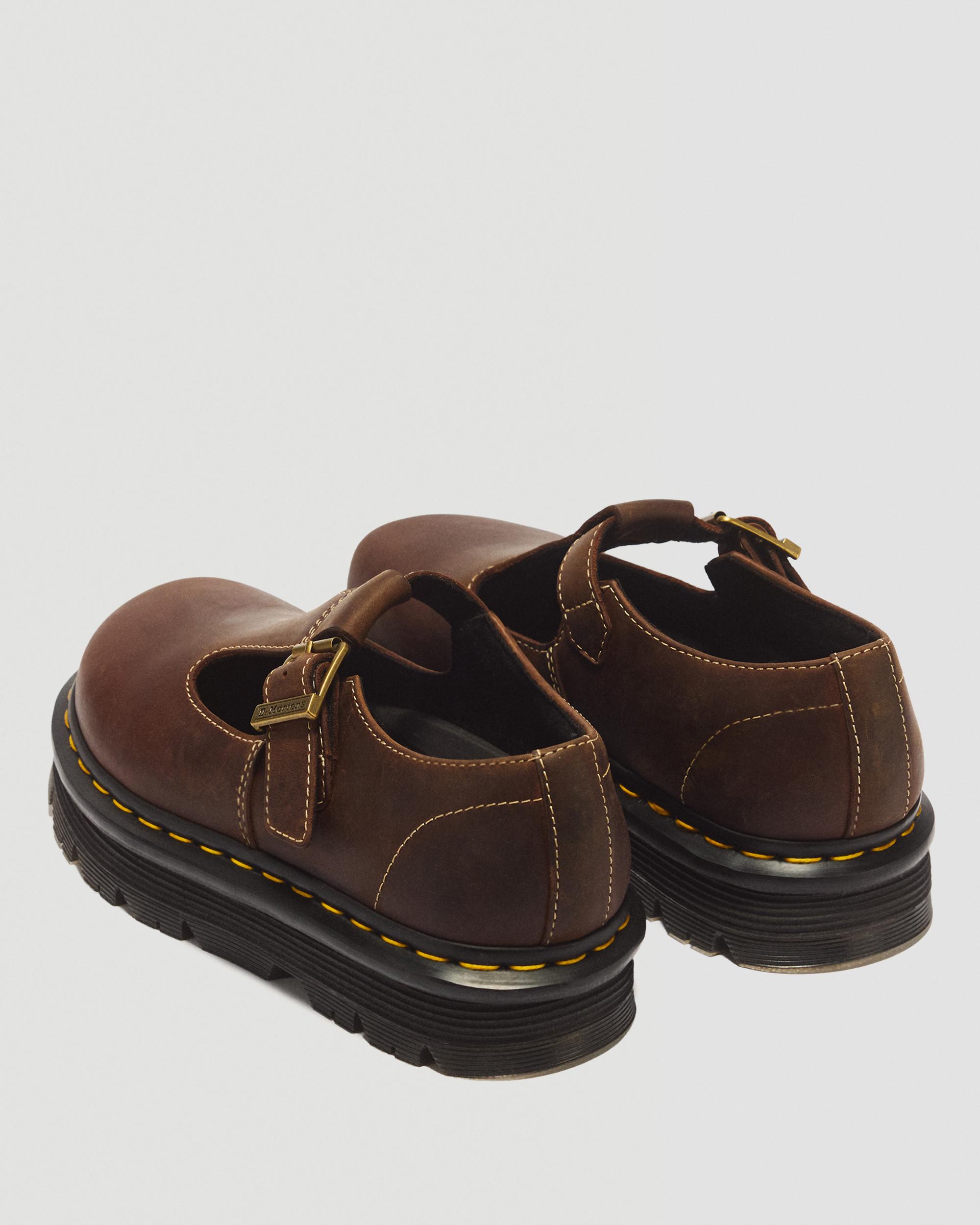 Zebzag Crazy Horse Leather Mary Jane Shoes